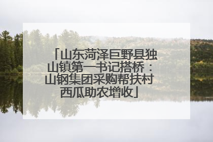 山东菏泽巨野县独山镇第一书记搭桥：山钢集团采购帮扶村西瓜助农增收