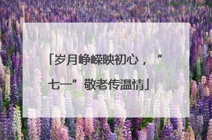 岁月峥嵘映初心，“七一”敬老传温情