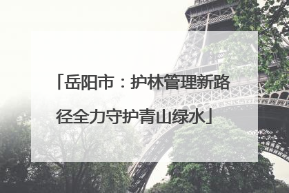 岳阳市：护林管理新路径全力守护青山绿水