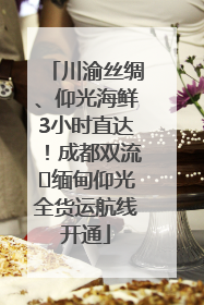 川渝丝绸、仰光海鲜3小时直达！成都双流⇌缅甸仰光全货运航线开通