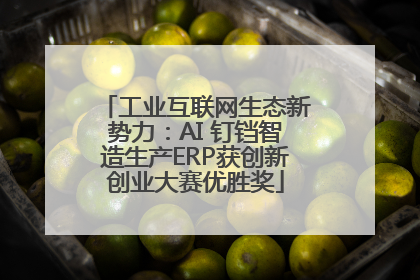 工业互联网生态新势力：AI 钉铛智造生产ERP获创新创业大赛优胜奖