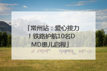 常州站：爱心接力！铁路护航10名DMD患儿启程