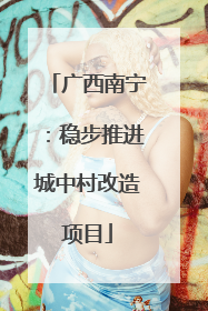 广西南宁：稳步推进城中村改造项目