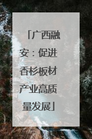 广西融安：促进香杉板材产业高质量发展