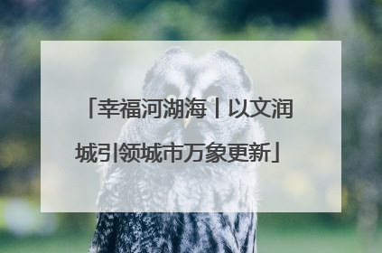 幸福河湖海丨以文润城引领城市万象更新