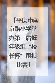 平度市南京路小学举办第一届低年级组“校长杯”围棋比赛