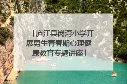 庐江县岗湾小学开展男生青春期心理健康教育专题讲座