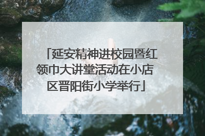延安精神进校园暨红领巾大讲堂活动在小店区晋阳街小学举行