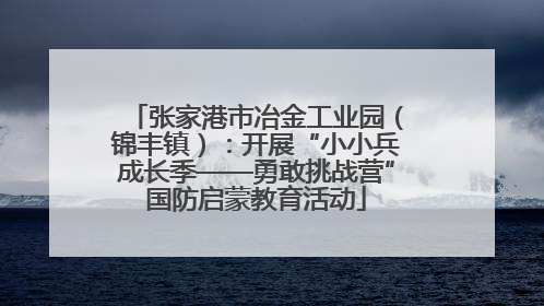 张家港市冶金工业园（锦丰镇）：开展“小小兵成长季——勇敢挑战营”国防启蒙教育活动