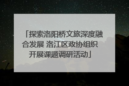 探索洛阳桥文旅深度融合发展 洛江区政协组织开展课题调研活动