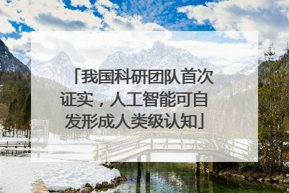 我国科研团队首次证实，人工智能可自发形成人类级认知