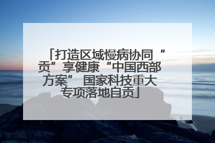 打造区域慢病协同“贡”享健康“中国西部方案” 国家科技重大专项落地自贡