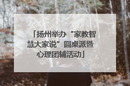 扬州举办“家教智慧大家说”圆桌派暨心理团辅活动