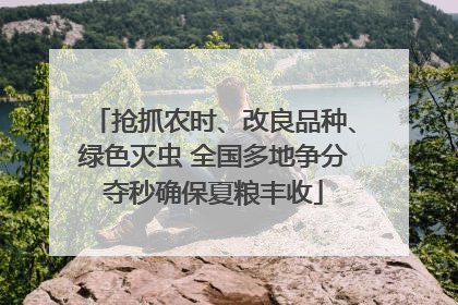 抢抓农时、改良品种、绿色灭虫 全国多地争分夺秒确保夏粮丰收