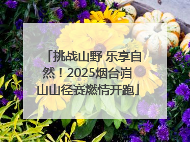 挑战山野 乐享自然！2025烟台岿山山径赛燃情开跑