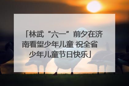 林武“六一”前夕在济南看望少年儿童 祝全省少年儿童节日快乐