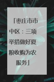 枣庄市市中区：三项举措做好夏粮收购为农服务