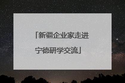 新疆企业家走进宁德研学交流