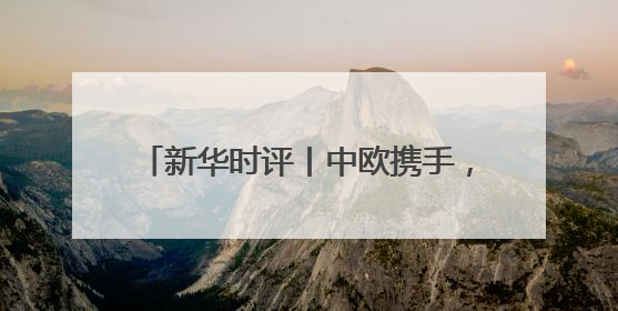 新华时评丨中欧携手，做世界“稳定之锚”