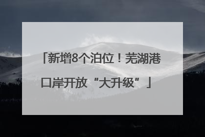 新增8个泊位！芜湖港口岸开放“大升级”