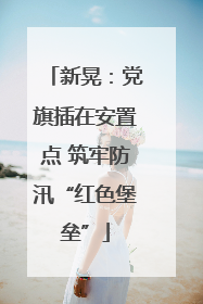新晃：党旗插在安置点 筑牢防汛“红色堡垒”