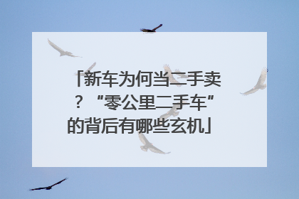 新车为何当二手卖？“零公里二手车”的背后有哪些玄机