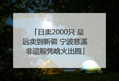 日卖2000只 最远卖到新疆 宁波慈溪非遗粽凭啥火出圈