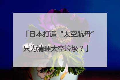 日本打造“太空航母”只为清理太空垃圾？