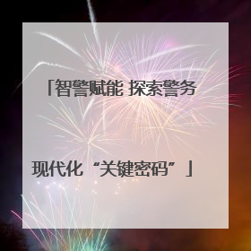 智警赋能 探索警务现代化“关键密码”
