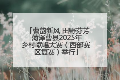 曹韵新风 田野芬芳 菏泽曹县2025年乡村歌唱大赛（西部赛区复赛）举行