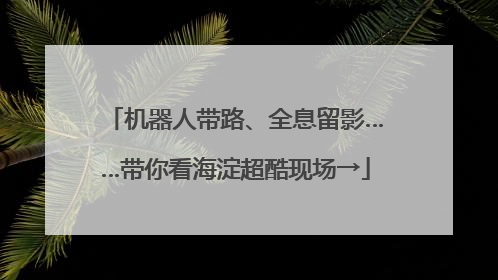 机器人带路、全息留影……带你看海淀超酷现场→