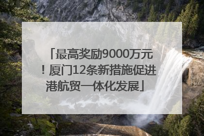 最高奖励9000万元！厦门12条新措施促进港航贸一体化发展