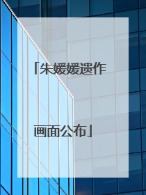 朱媛媛遗作画面公布