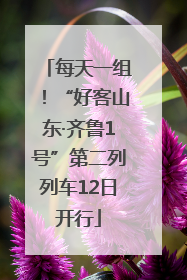 每天一组！“好客山东·齐鲁1号”第二列列车12日开行