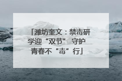 潍坊奎文：禁毒研学迎“双节” 守护青春不“毒”行