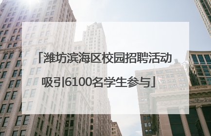 潍坊滨海区校园招聘活动吸引6100名学生参与