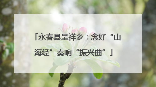 永春县呈祥乡：念好“山海经”奏响“振兴曲”