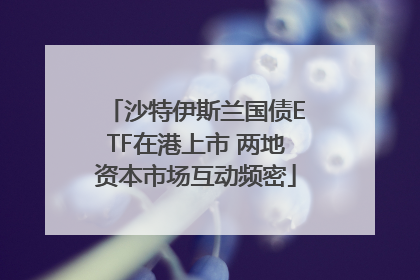 沙特伊斯兰国债ETF在港上市 两地资本市场互动频密