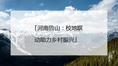 河南鲁山：校地联动助力乡村振兴