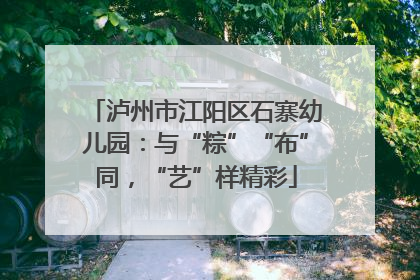 泸州市江阳区石寨幼儿园：与“粽”“布”同，“艺”样精彩