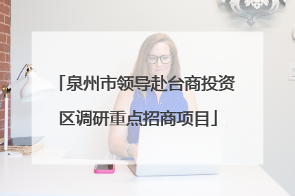 泉州市领导赴台商投资区调研重点招商项目