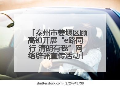 泰州市姜堰区顾高镇开展“e路同行 清朗有我”网络辟谣宣传活动