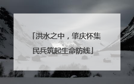 洪水之中，肇庆怀集民兵筑起生命防线