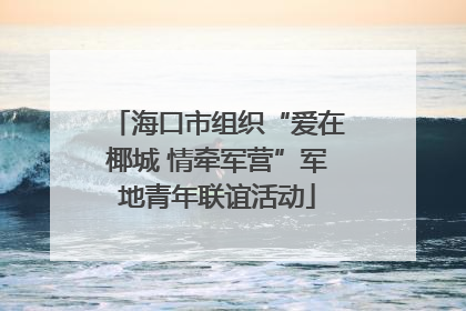 海口市组织“爱在椰城 情牵军营”军地青年联谊活动