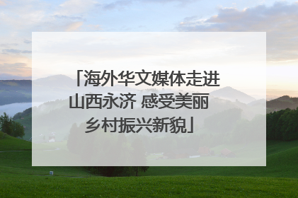 海外华文媒体走进山西永济 感受美丽乡村振兴新貌