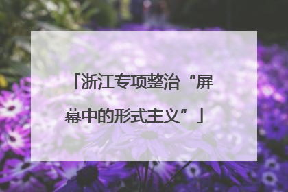 浙江专项整治“屏幕中的形式主义”