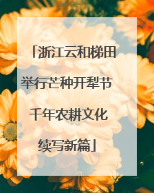 浙江云和梯田举行芒种开犁节 千年农耕文化续写新篇