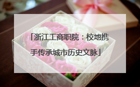 浙江工商职院：校地携手传承城市历史文脉