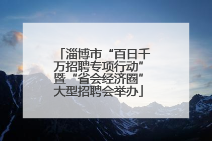 淄博市“百日千万招聘专项行动”暨“省会经济圈”大型招聘会举办