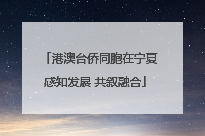 港澳台侨同胞在宁夏感知发展 共叙融合